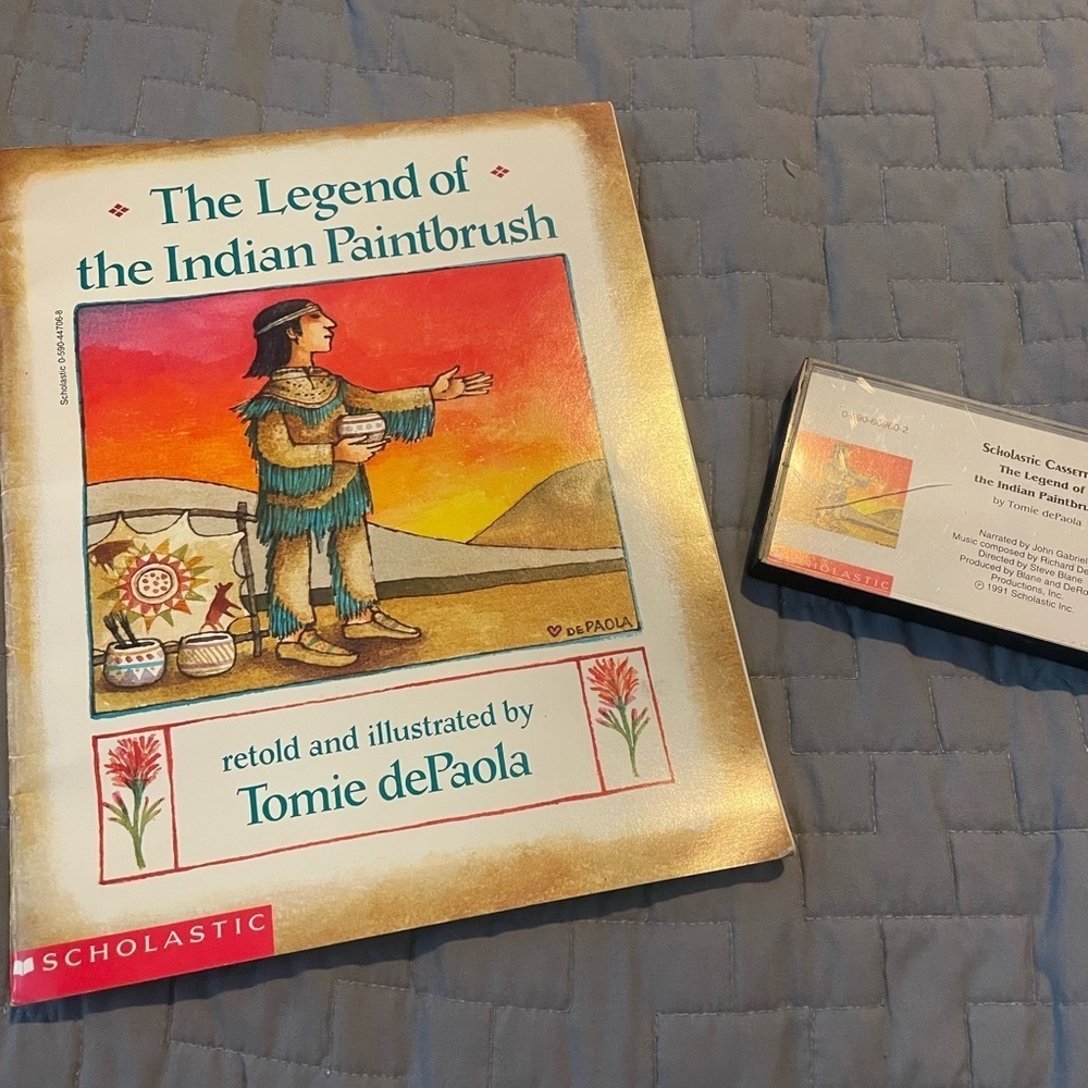 Vintage Scholastic Indian Paintbrush Book and Cassette​​​​
